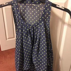 Polka dot flowy tank top